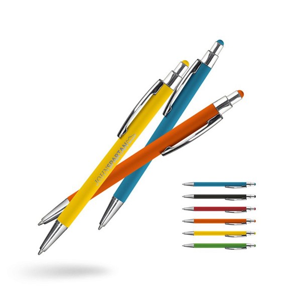 STYLO BILLE ECRITURE NOIR / STYLET - Jaune