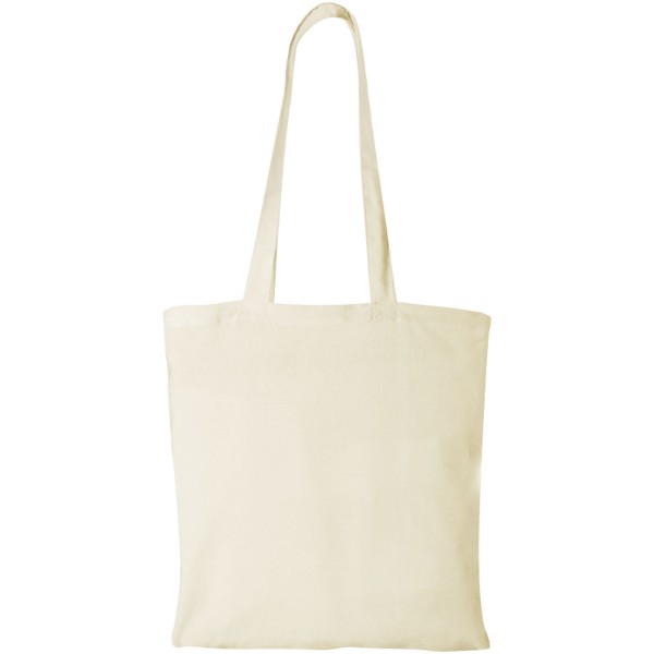 Madras 140 g/m² cotton tote bag - Natural