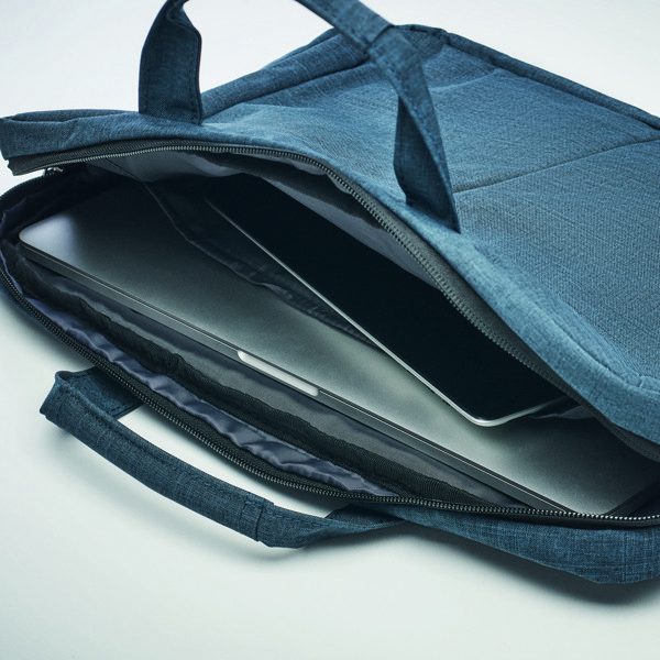 Laptop bag in 2 tone 360d Stockholm - Blue