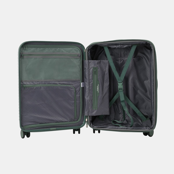 YUNO M EXP | Troler mediu pentru check-in 65 cm extensibil + TSA - Hedgren - Duck Green