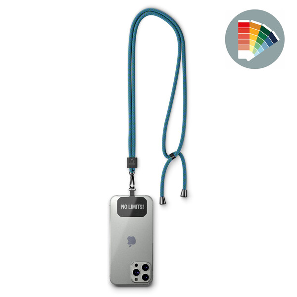 Crossbody, trendy 2-tone cord phone holder made of polyester - Own PMS / Own PMS