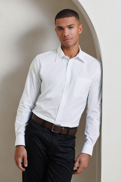 Men’S Long Sleeve Signature Oxford Shirt - White / 2XL/3XL