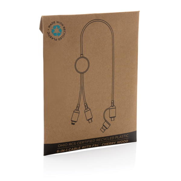 Ohio 6-v-1 kabel, 120 cm, reciklirani materiali