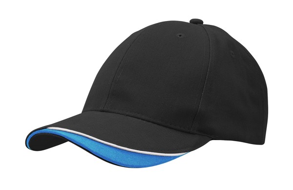 4167 - baseball cap - black/cyan