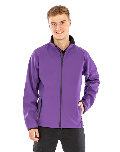 Printable Softshell Jacket - Vivid Green / Black / XL