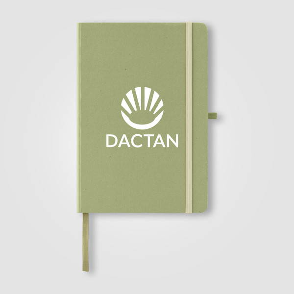 Terra Recycled Milk Carton Hard Cover Notebook  - A5 - Sage / Silkscreen