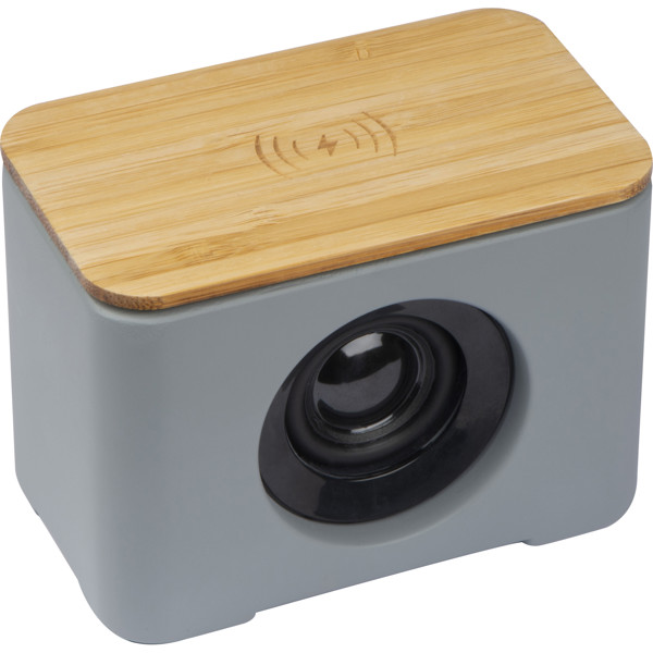 Bluetooth speaker with inductive charger PILAR - Silvergrey
