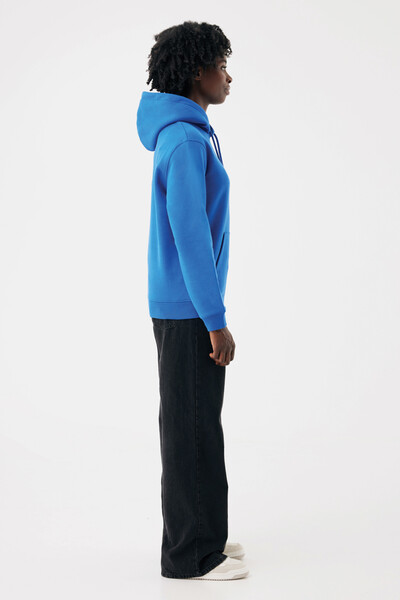 Sweat à capuche en coton recyclé IQONIQ Joshua - Bleu Royal / L