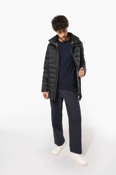 Men's Lightweight Hooded Padded Parka - Black / S