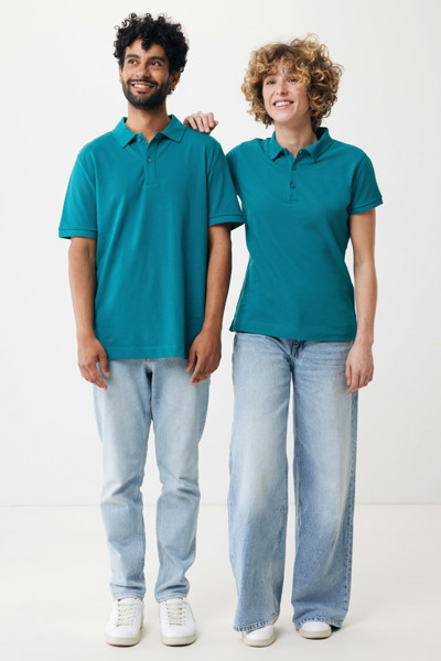 Dámske polo tričko IQONIQ Yosemite z recykl. bavlny - Verdigris / XS