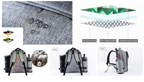 Picnic backpack for 4 people
