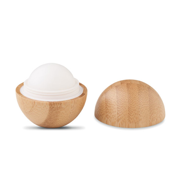 MB - Lip balm in round bamboo case Soft Lux