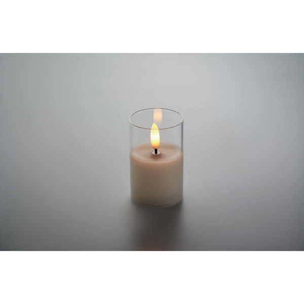 LED wax candle in glass holder Xandle