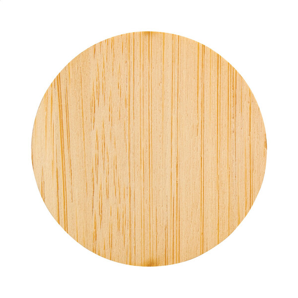 Bambusz kitűző BooBadge - Natúr