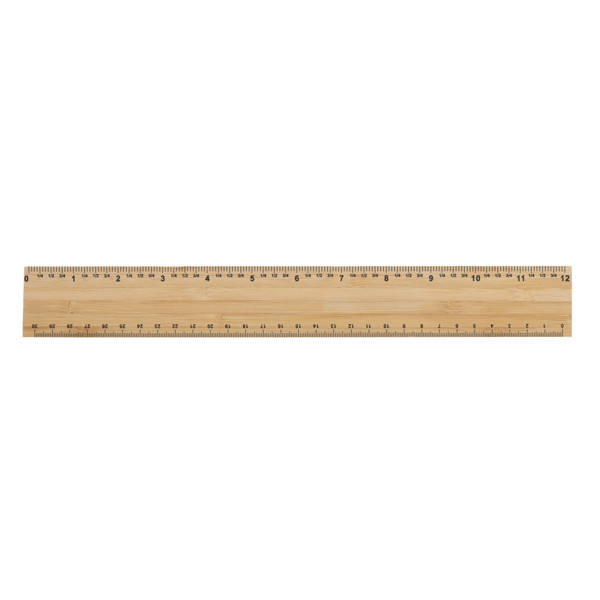 XD - Timberson extra thick 30cm double sided bamboo ruler