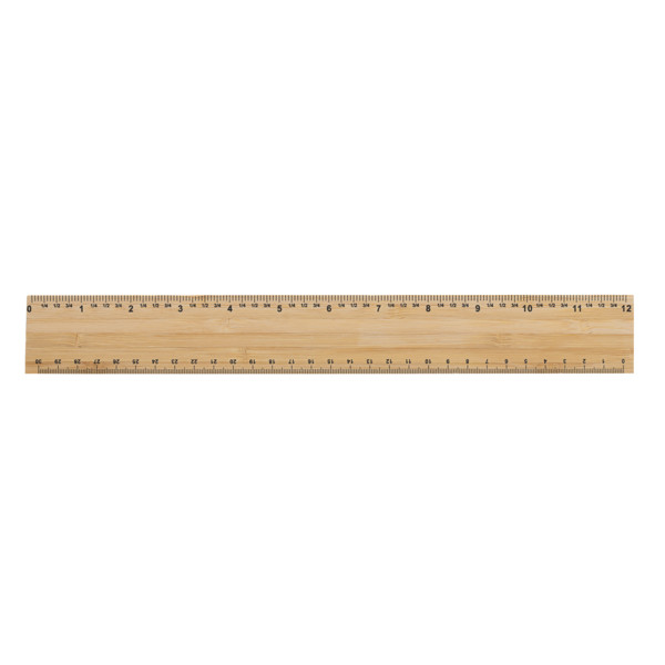 Timberson bamboo ruler 30cm, 6mm thick, double sided