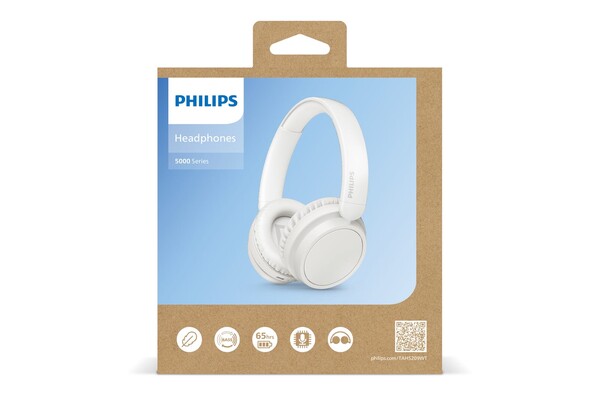 TAH5209 |Philips Bluetooth over ear Headphones with 65 hour play time - White