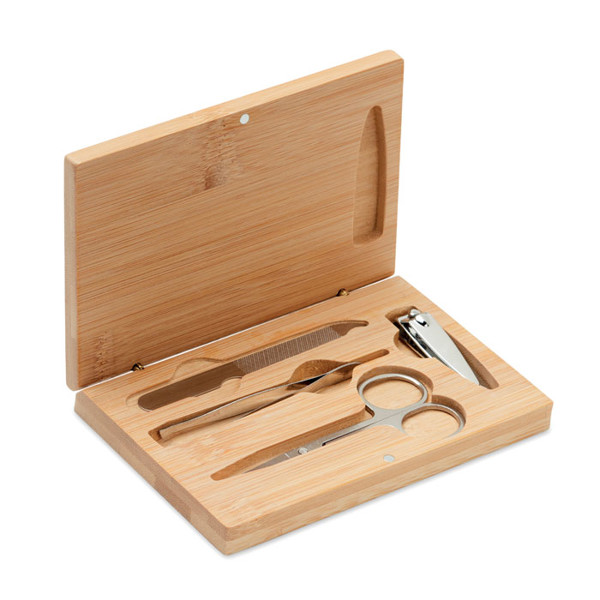 Set za manikuro Sewa, etui iz bambusa, 4 pripomočki