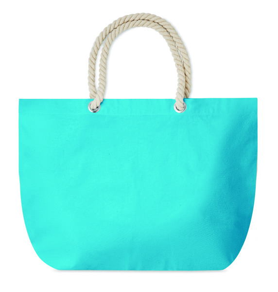 Borsa mare c/manici in corda Menorca - Turchese