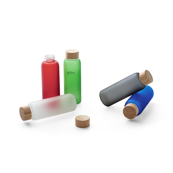 LILLARD. Borosilicate glass bottle in frosted 500 mL - Red