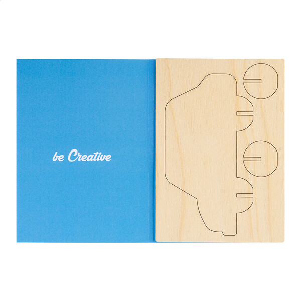 Custom Puzzle Postcard SendCraft, Car - White