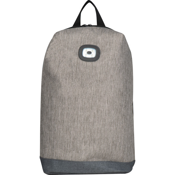 Backpack with integrated LED light SANDRO - Silvergrey