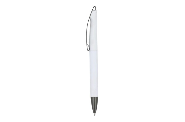Kuglepen Vegas softtouch metalclip - Hvid
