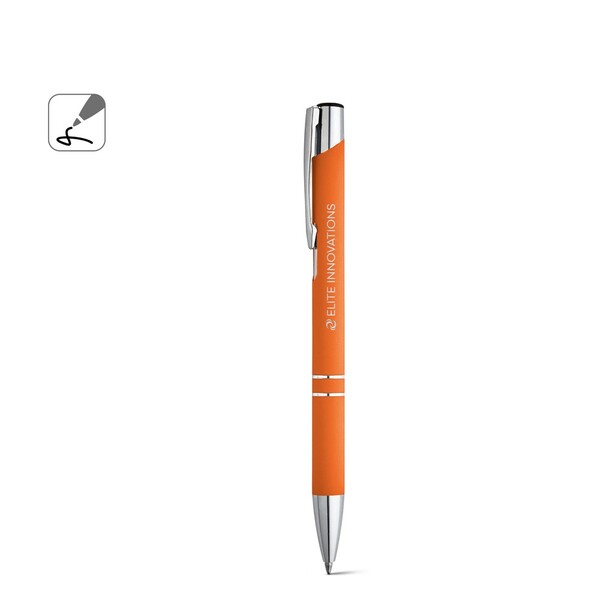 BETA SOFT. Kemijska olovka od aluminija - Bijela