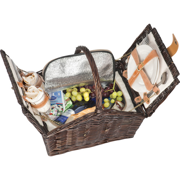 Picnic basket for 2 persons LORENZA - Brown