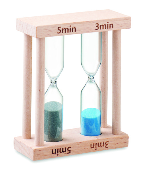 Set of 2 wooden sand timers Bi