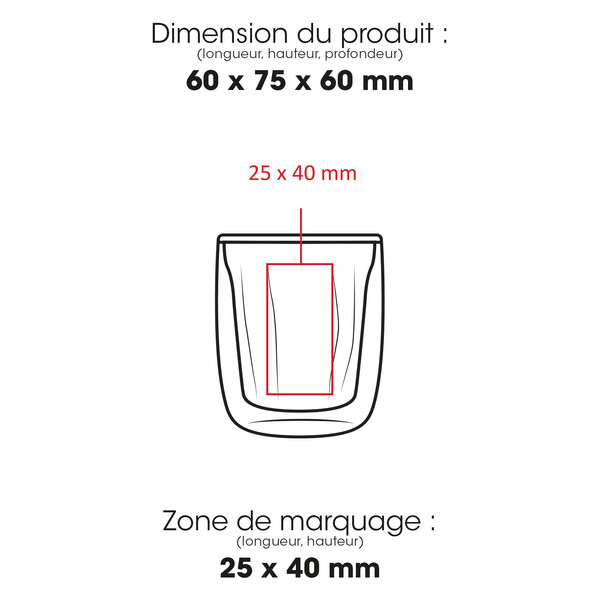 CALYPSO 887S - BND887S - Verre à double paroi recyclable de 80 ml / 3 oz