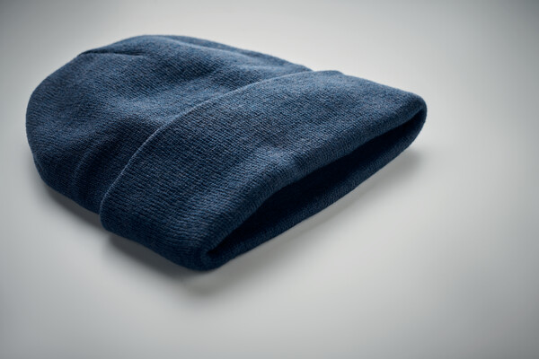 Bonnet en RPET avec revers Polo Rpet - Bleu