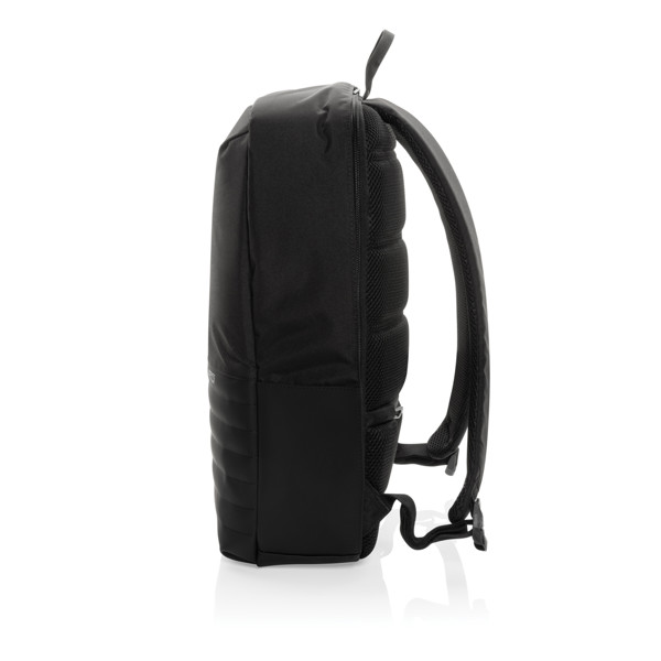 RFID nedobytný batoh na notebook Swiss Peak z RPET AWARE™ - Černá