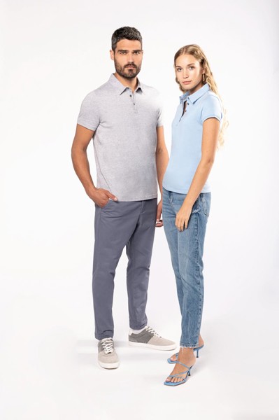 Ladies' Short Sleeved Jersey Polo Shirt - Light Royal Blue / XS