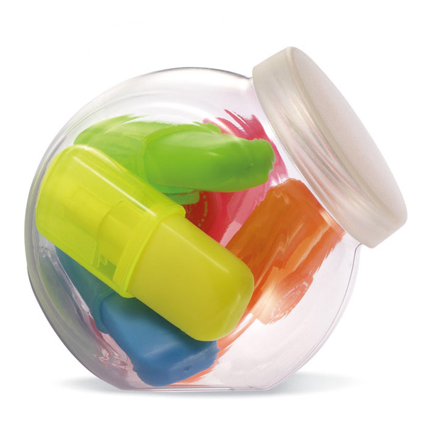 Fun For Five highlighters set, PET container