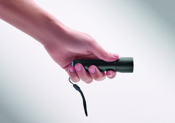 Aluminium rechargeable torch Lumezo - Black