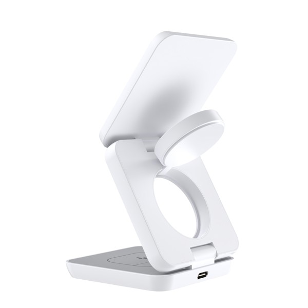 MagSafe skladacia bezdrôtová nabíjačka a stojan 3v1 - WHITE