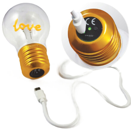 LED decoration in the shape of a light bulb - WHITE