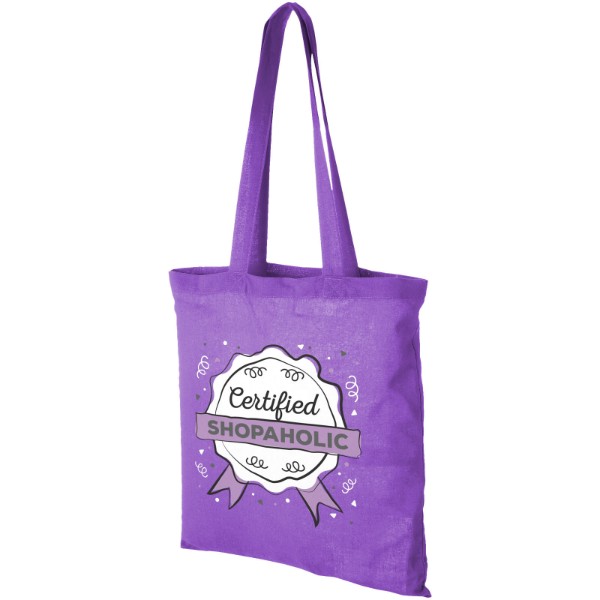 Carolina 100 g/m² cotton tote bag 7L - Lavender