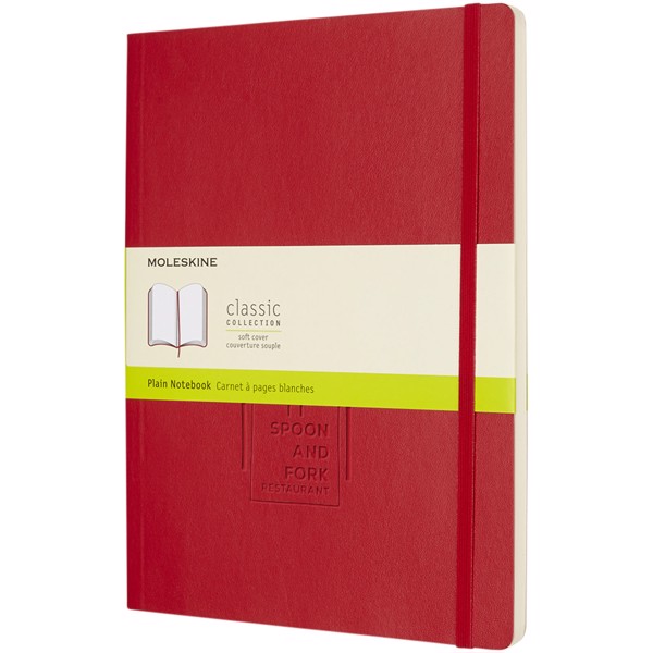 Blocco note Classic con copertina morbida, formato XL - pagina bianca - Scarlatto