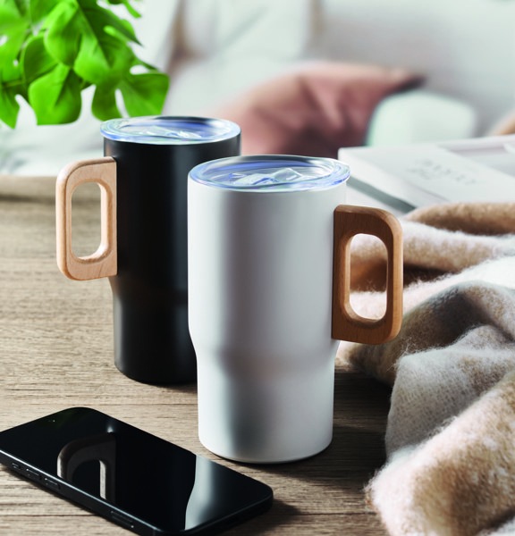 Tumboo kozarec iz recikliranega jekla, 350 ml - Bela