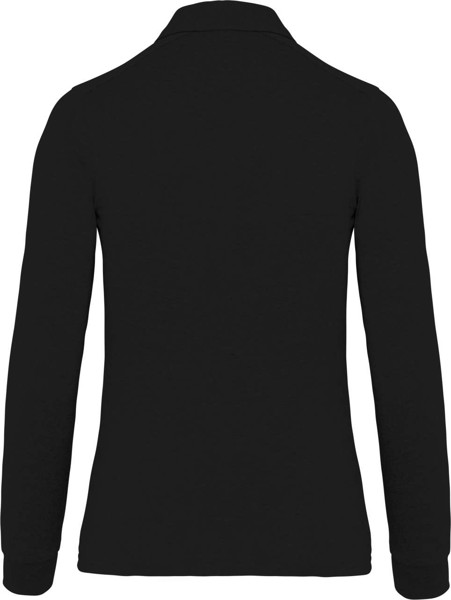 Ladies' Long Sleeve Jersey Polo Shirt - Black / M