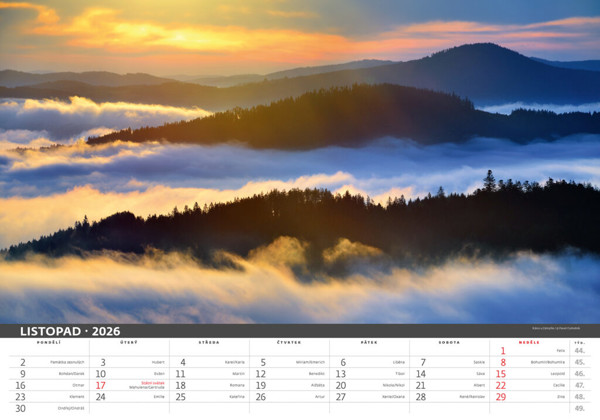 Nástěnný kalendář Šumava 2026