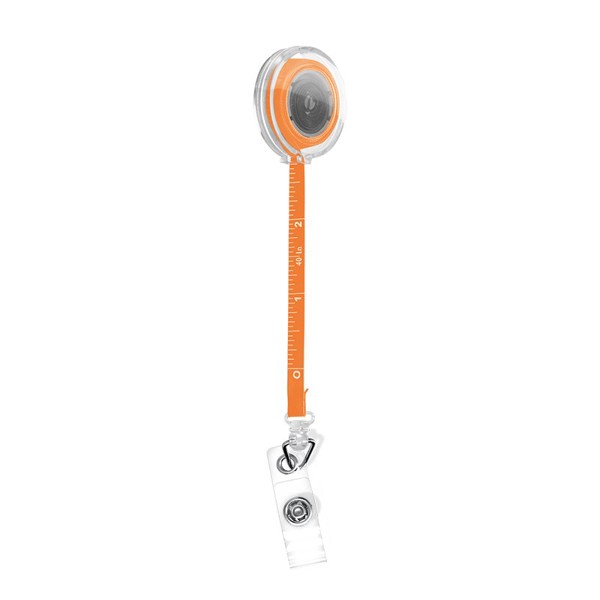 BADGE : PORTE-BADGES RETRACTABLE AVEC METRE RUBAN SOUPLE 1 m - Noir