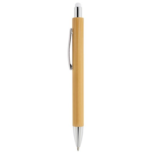 BOLIGRAFO BAMBU CON TOUCH "BORNEO" - Blanco