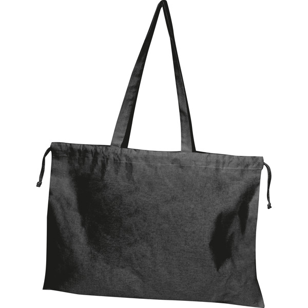 Organic cotton bag with fastener VIOLETA - Black