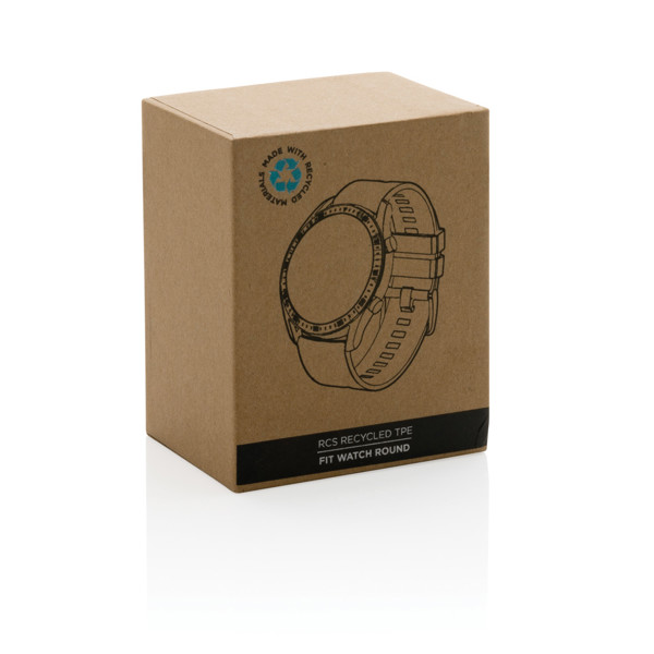 Montre connectée ronde en TPU recyclé RCS