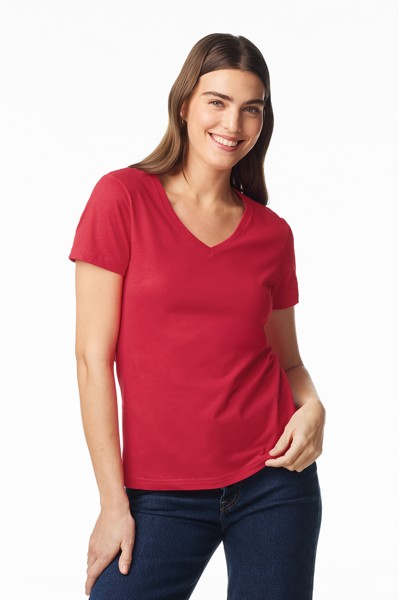 Softstyle™ Ladies' V-Neck T-Shirt - White / XL