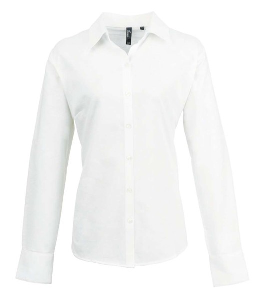 Women's Long Sleeve Signature Oxford Blouse - White / 2XL