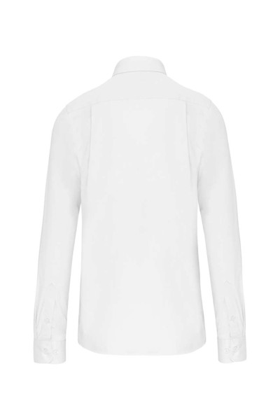 Men's Long-Sleeved Cotton Poplin Shirt - White / M